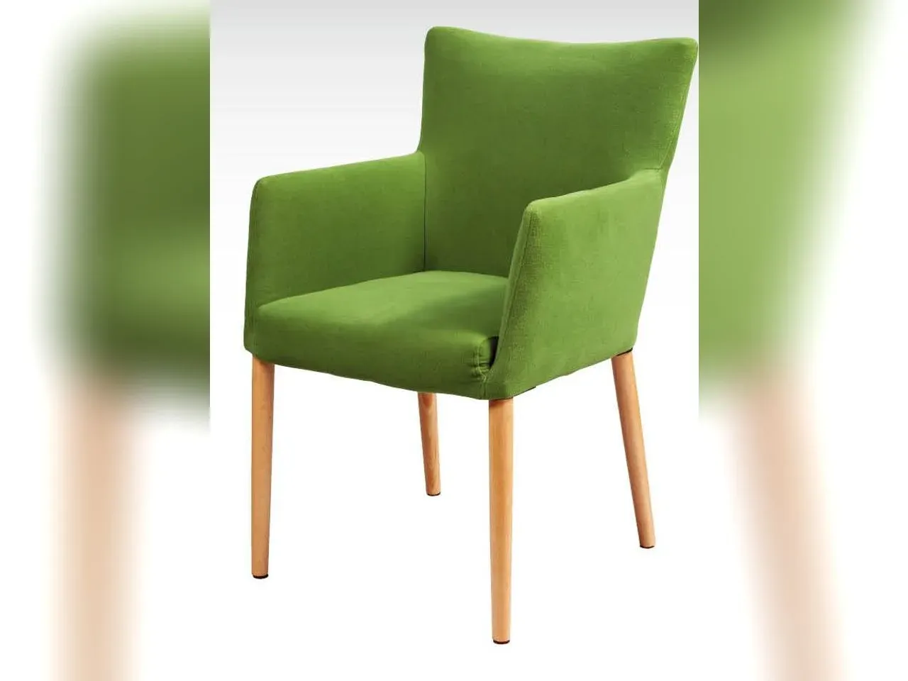 Demu cream boucle dining chairs with curved backs on black metal legs, set around an oak dining table